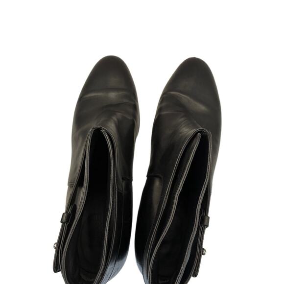 VINCE Harriet Leather Boot Ankle Booties Almond Toe in Black Leather Size 11 - Picture 8 of 10